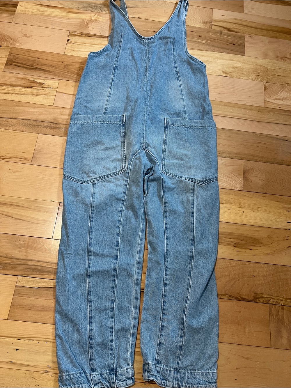We the Free Light Wash Denim Overalls - High Roller